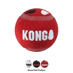 KONG Signature Sport Hundbollar L 8 cm 2-pack