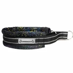 Kusse&Kutta Hundhalsband Bred Modell Svart Glitter