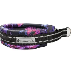 Kusse&Kutta Hundhalsband Bred Modell Lila Blommor