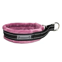 Kusse & Kutta Hundhalsband i Bred Modell Fluffigt Rosa