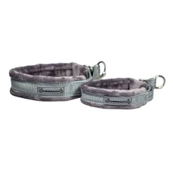 Kusse & Kutta Hundhalsband i Bred Modell Fluffigt Grå