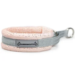 Kusse & Kutta Hundhalsband Mjuk Glitter Persika