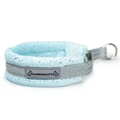 Kusse & Kutta Hundhalsband Mjuk Glitter Ljusblå