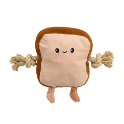 Little&Bigger Breakfast Club Toast med Rep Hundleksak 31 cm