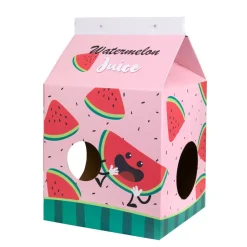Little&Bigger Juicy Vibes Katthus i Kartong Vattenmelon 55 x 33 x 31 cm