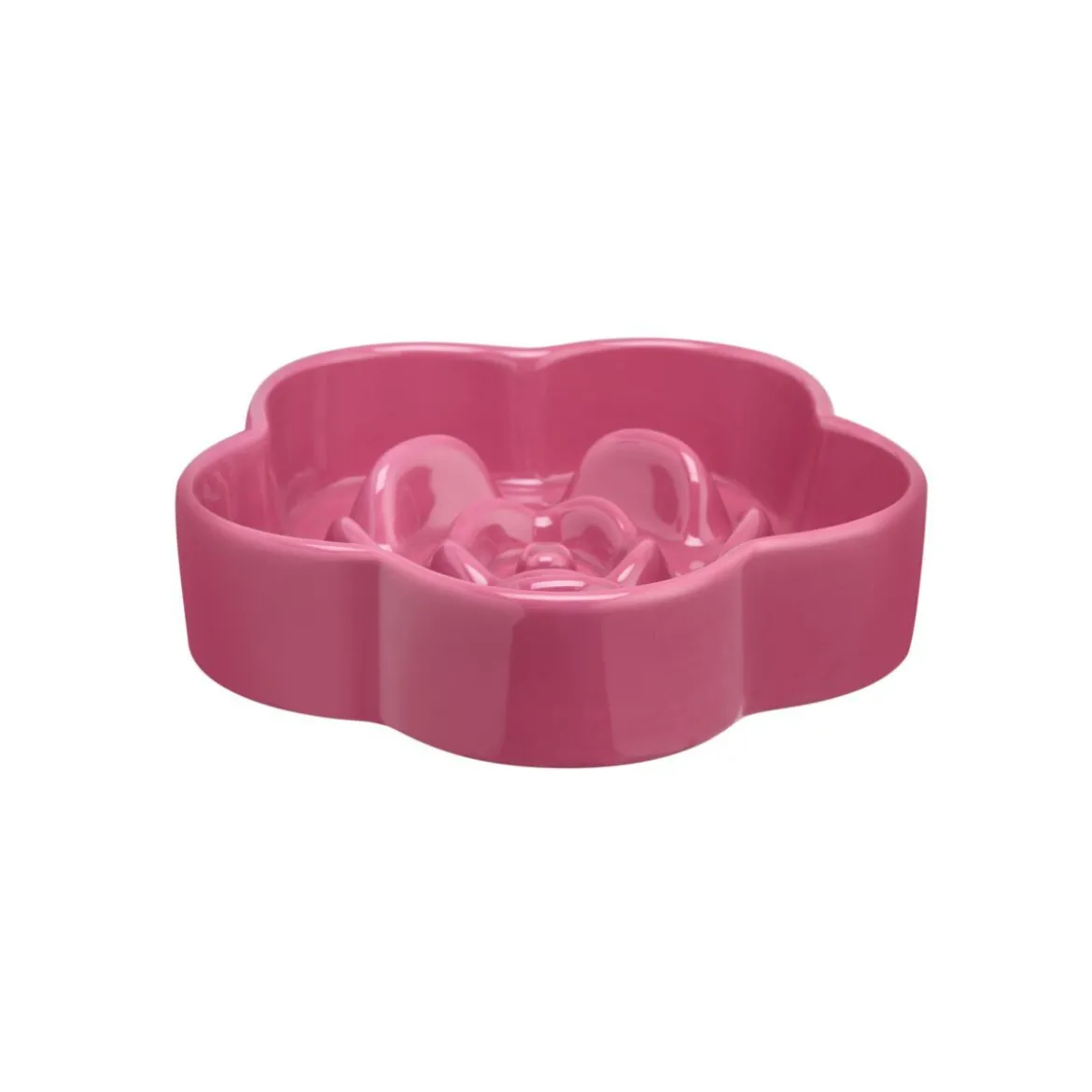 Little&Bigger XOXO Slow Feeder Matskål i Keramik Rosa Ros