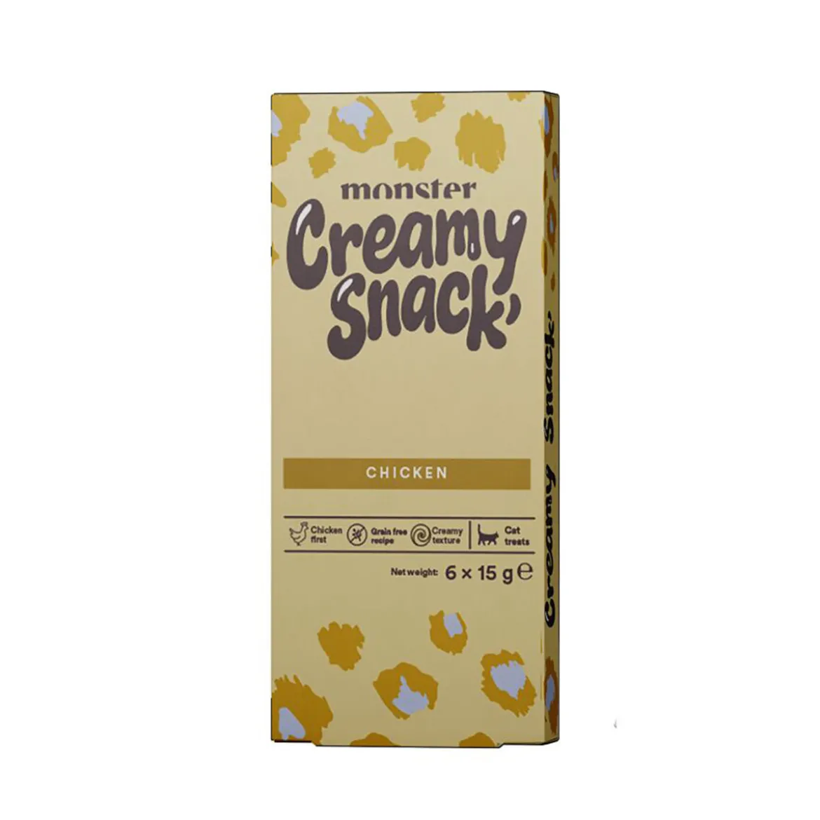 Monster Cat Creamy Snack Chicken Flytande Kattgodis 6 x 15 g