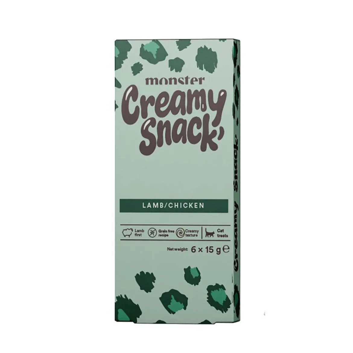 Monster Cat Creamy Snack Lamb & Chicken Flytande Kattgodis 6 x 15 g