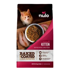 Nulo Baked & Coated Cat Kitten Fresh Chicken, Turkey & Duck Torrfoder till Kattunge