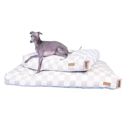 PAIKKA Check Hundmadrass Rutig Beige