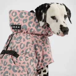 PAIKKA Visibility Regnjacka till Hund Rosa Leopard