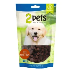2Pets Minicubes Hundgodis med Hjort