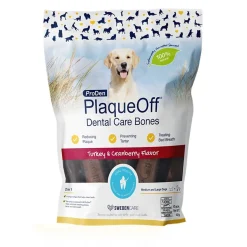 PlaqueOff Dental Care Bones Kalkon & Tranbär 482 g