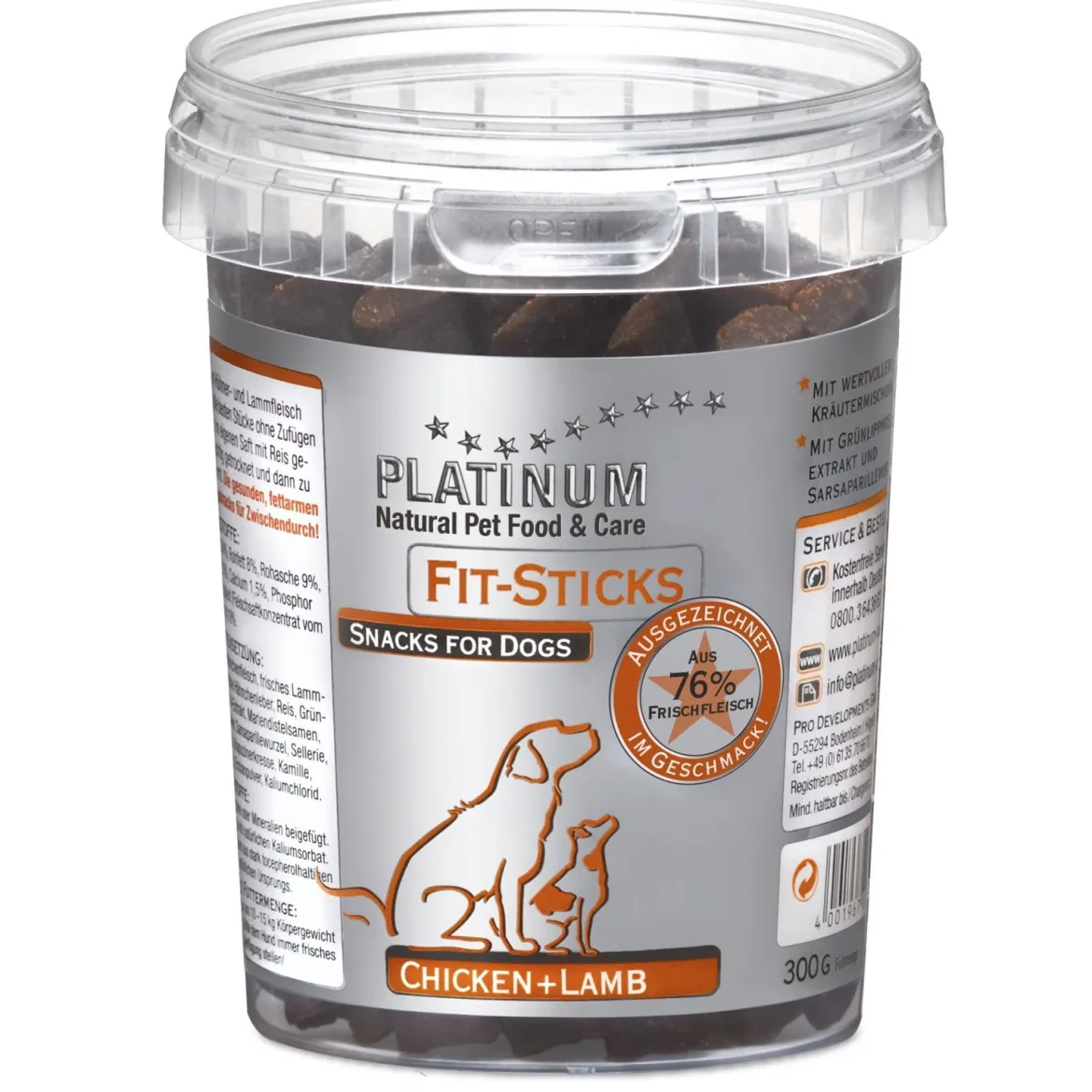 Platinum Fit Sticks Hundgodis Kyckling och Lamm 300 g