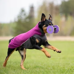 Pomppa Jumppa Fleecetäcke Hund Plum