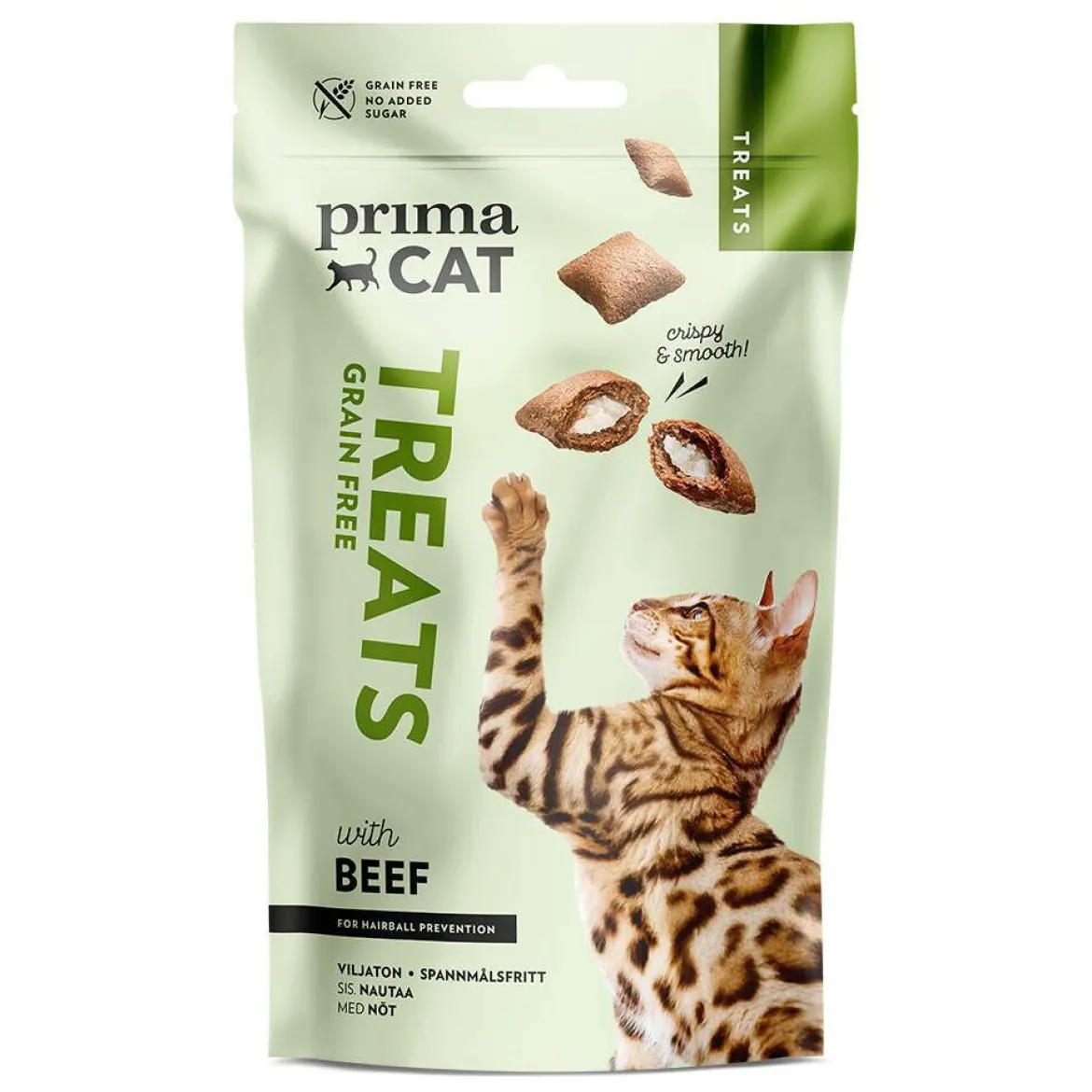 PrimaCat Crunchy Grain Free BeefAnti-hairball 40 g
