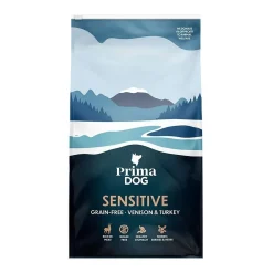 PrimaDog Adult All Breeds Sensitive Grain Free Venison & Turkey Torrfoder till Hund