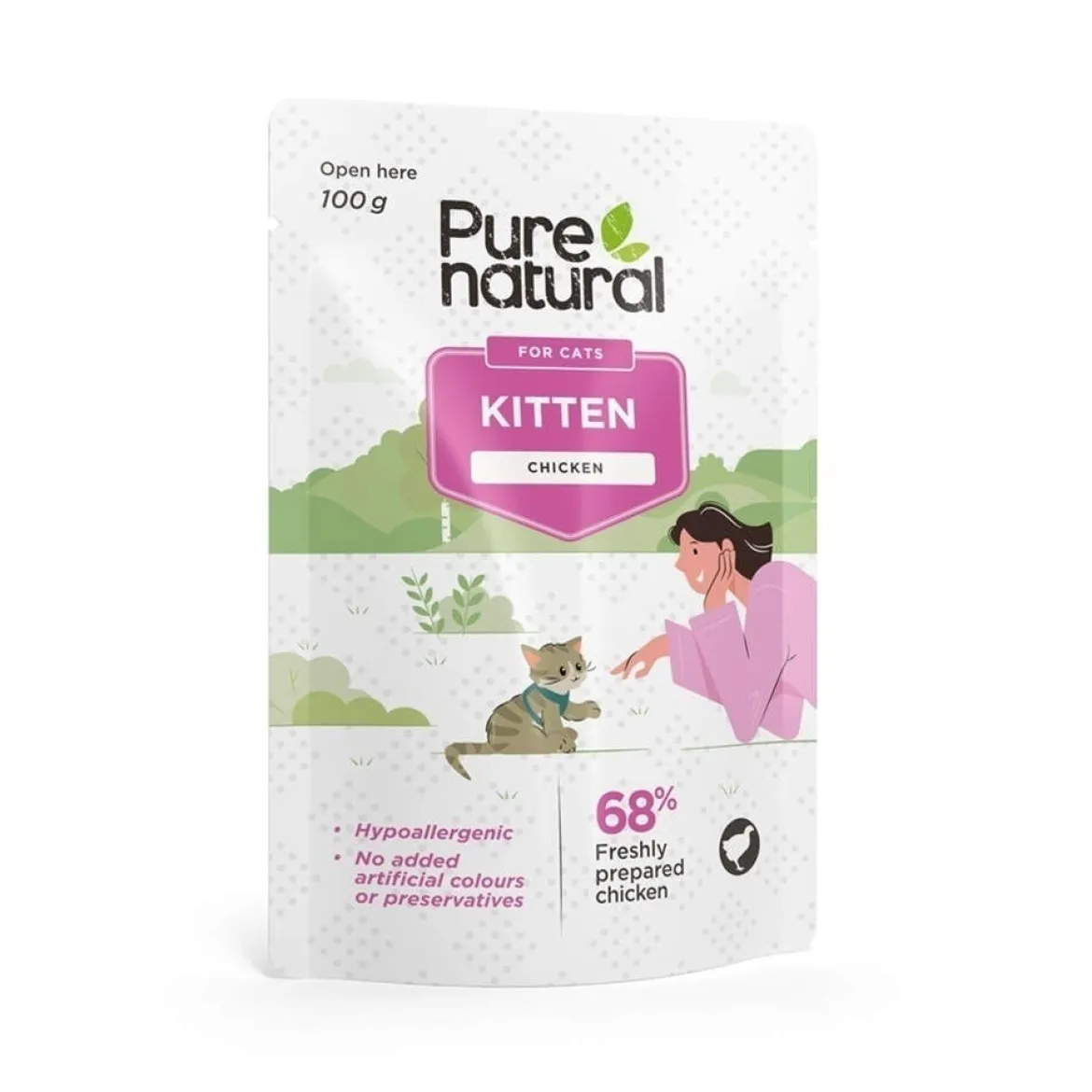 Purenatural Kitten Chicken With Rice Våtfoder till Kattunge 100 g