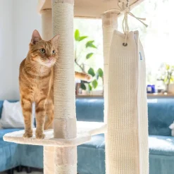 Quapas! Klösträd med Klättersäck Beige 136 cm