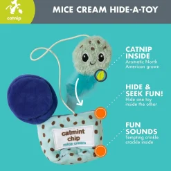 Quirky Kitty Hide-a-Toy Kattleksak Glasskula med Kattmynta