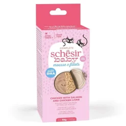 Schesir Baby Mousse & Shreds Chicken/Salmon