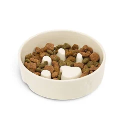 Scruffs Icon Slow Feeding Skål i Keramik Beige