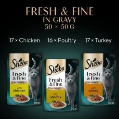 Sheba Fresh & Fine Våtfoder till Katt i Sås 50x50 g