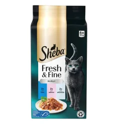 Sheba Fresh & Fine Våtfoder till Katt Fisk i Gelé 6x50 g
