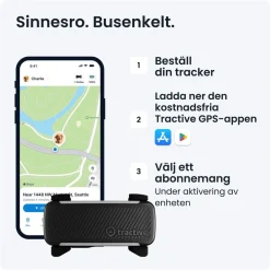 Tractive GPS & Health Tracker för Hundar Svart