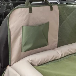 Trixie Bilskydd till Hund med Vändbar Filt Grön/Beige