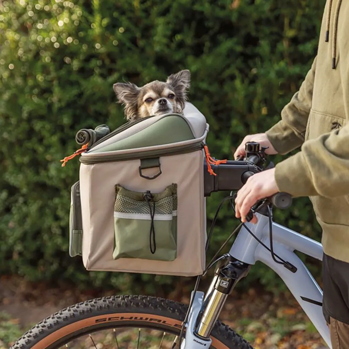 Trixie Cykelkorg till Hund Grön/Beige