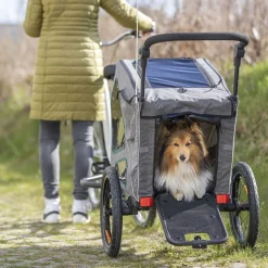 Trixie Premium Cykelvagn Hund Grå