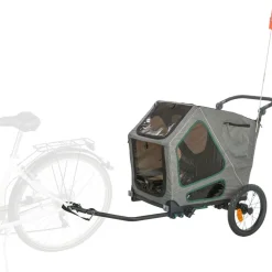 Trixie Premium Cykelvagn Hund Grå